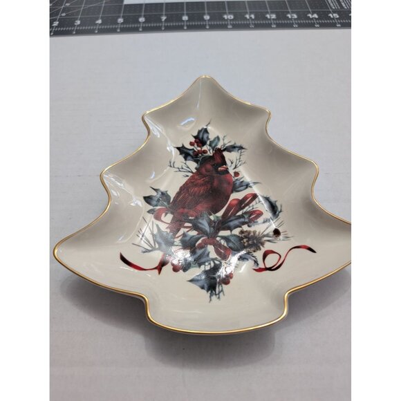 Lenox Other - Lenox China Winter Greetings Cardinal on pine tree branch Christmas Tree trinket